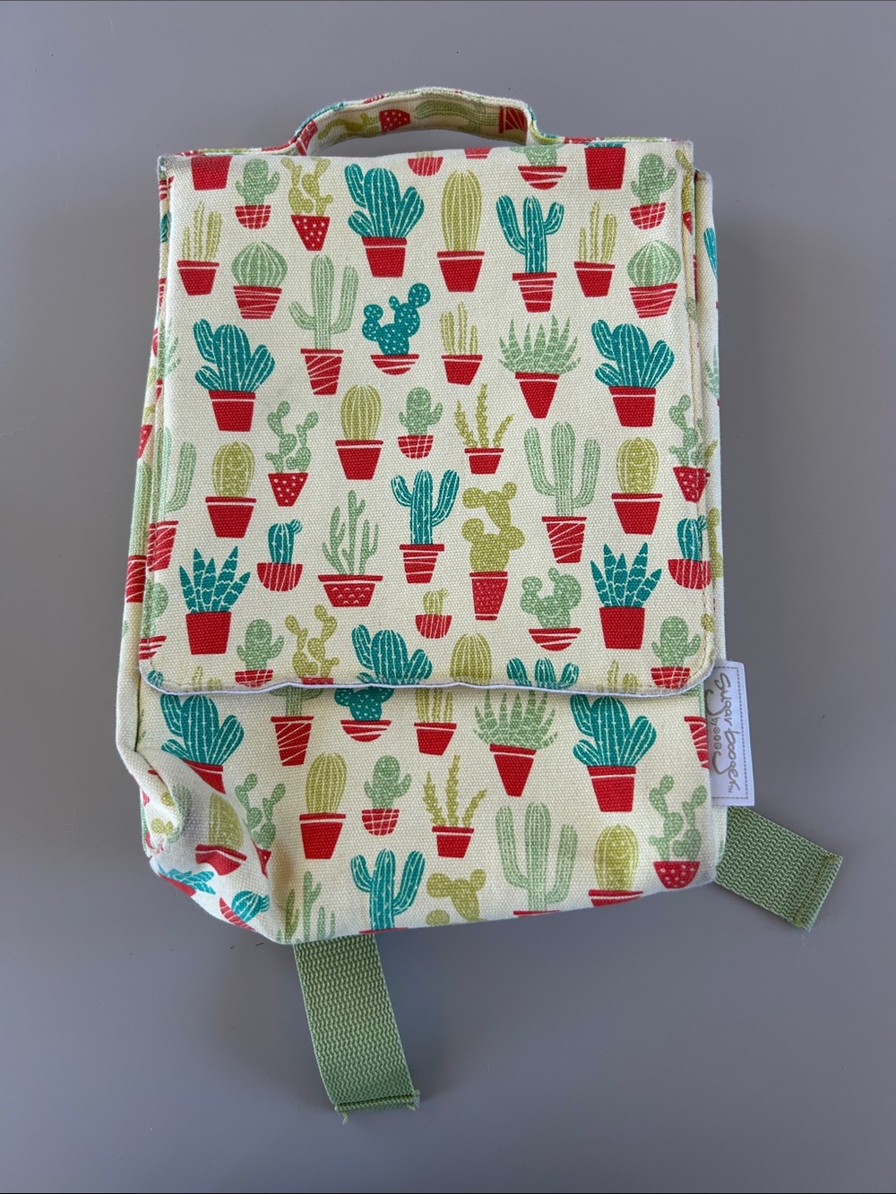 Sugar Booger Cactus Print Canvas Mini Backpack
